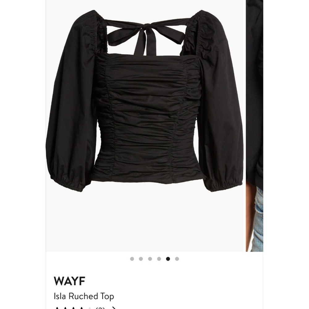 WAYF Isla Ruched Top (Tan/Khaki/Beige)